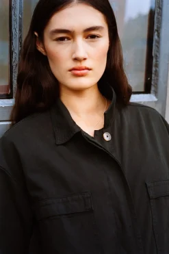 Rabens Saloner Canvas light jumpsuit - Jozette Faded black Discount