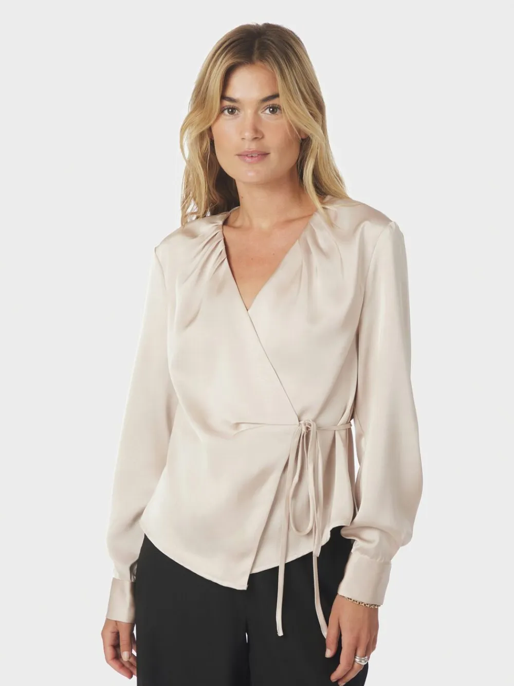 Neo Noir Caprina Heavy Sateen Blouse Champagne Outlet