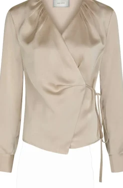 Neo Noir Caprina Heavy Sateen Blouse Champagne Outlet