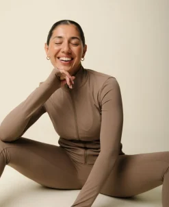 Dame Cartel Copenhagen Cartel x Align by Blume contour zip jacket - Hazel