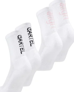 Cartel Copenhagen Cartel x Align by Blume 2-pack socks - Shell Hvid