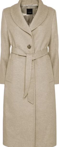 Dame Sand Cashmere Coat W - Clareta Shawl