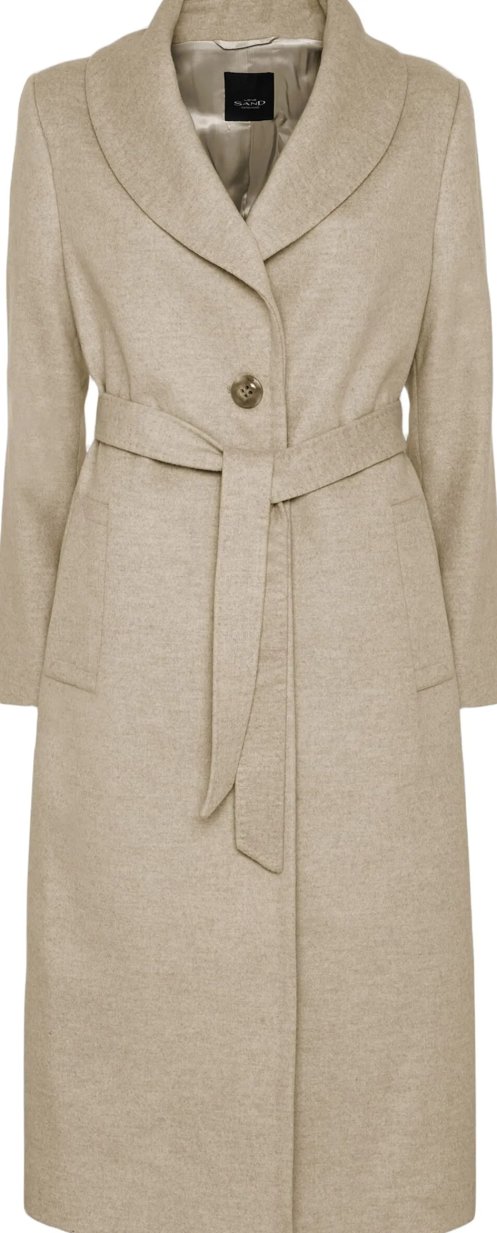 Dame Sand Cashmere Coat W - Clareta Shawl
