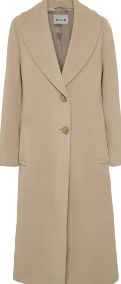Cashmere Max Drap Coat - Clareta Shawl>Sand