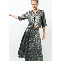 Lollys Laundry CatalinaLL Maxi Skirt Silver Sale