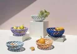 OCTAEVO CERAMIC BASKET SICILIA SMALL LIGHT BLUE Sale