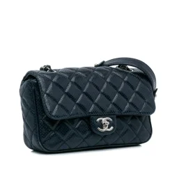 Chanel Vintage Chanel Flap Bag Blue New