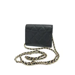 Chanel Vintage Chanel Wallet On Chain Black New