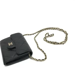 Chanel Vintage Chanel Wallet On Chain Black New