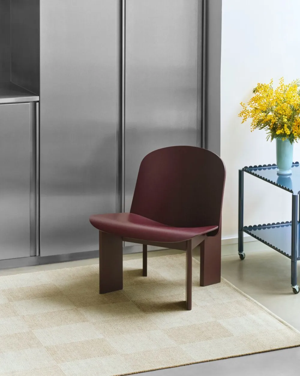 Check Rug-W140 x L200-Sand S check>Hay New