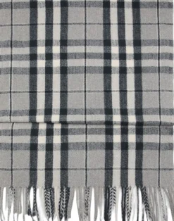 MANGO Check scarf with fringed ends 92 New