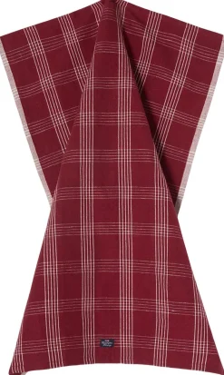 Lexington Checked Linen/Cotton Kitchen Towel New