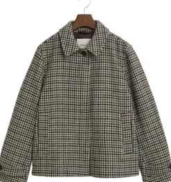 Dame Gant CHECKED SHORT WOOL BLEND CAR COAT
