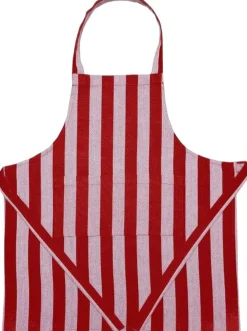 Magasin du Nord Collection Children Apron 52x64 cm Birk - Stripe dark red