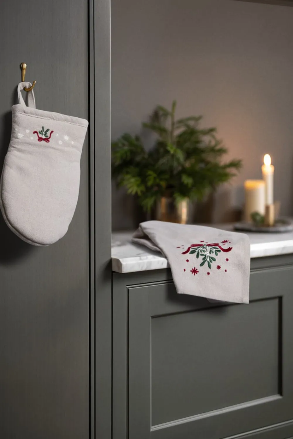 Juna Christmas Fable Viskestykke 50x70 cm sand Clearance