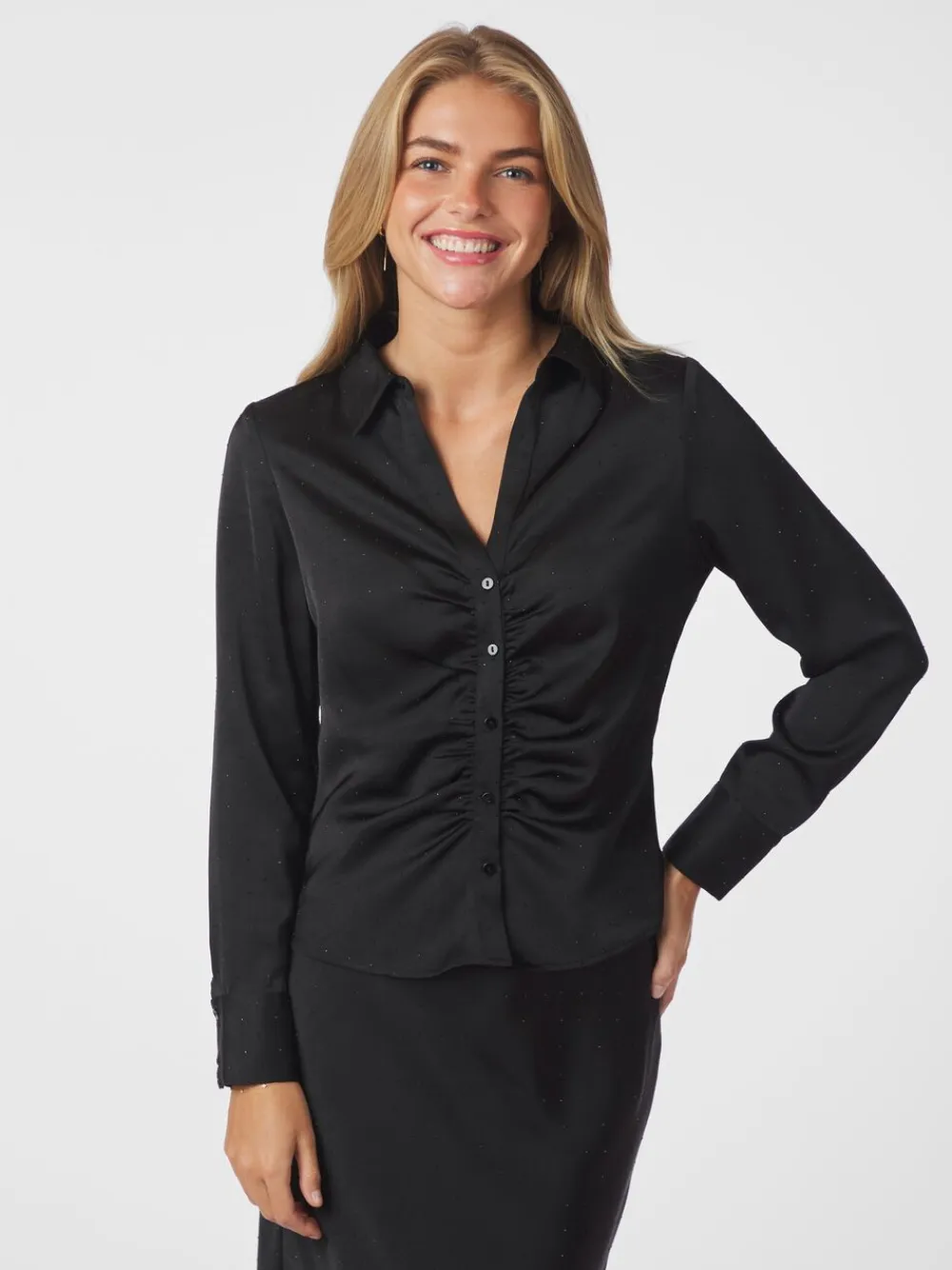 Christy Heavy Sateen Bedaz Shirt>Neo Noir Hot