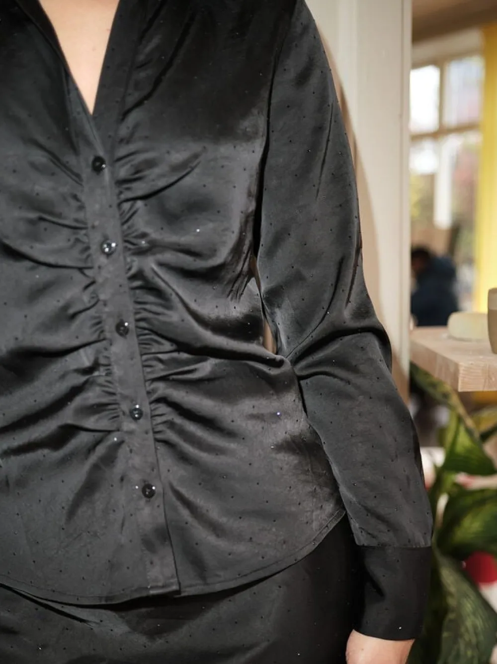 Christy Heavy Sateen Bedaz Shirt>Neo Noir Hot