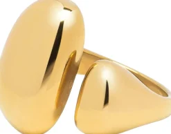 Nialaya Chunky Cuff Ring in Gold