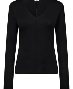 Cilla 16 V-halset bluse - 100% merino wool RWS>Magasin du Nord Collection Online