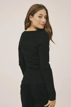 Cilla 16 V-halset bluse - 100% merino wool RWS><noscript><img width=