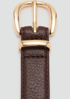 MANGO CINTURON LAMINAS Dark brown Outlet