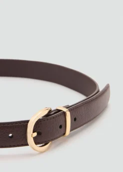 MANGO CINTURON LAMINAS Dark brown Outlet