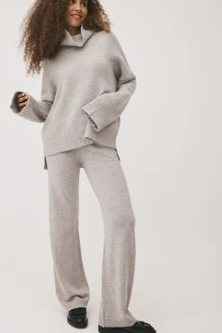 Magasin du Nord Collection Classic 8 - 100% Cashmere Light grey melange Online