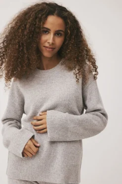 Magasin du Nord Collection Classic 2 - 100% Cashmere Light grey melange Discount