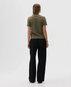 Bareen Classic Fit T-shirt Women Olive green Online