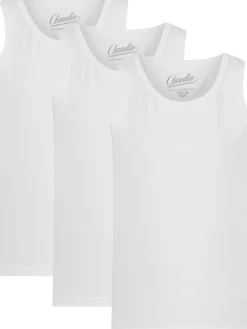 Claudio Boys 3-pack singlet Hvid Outlet