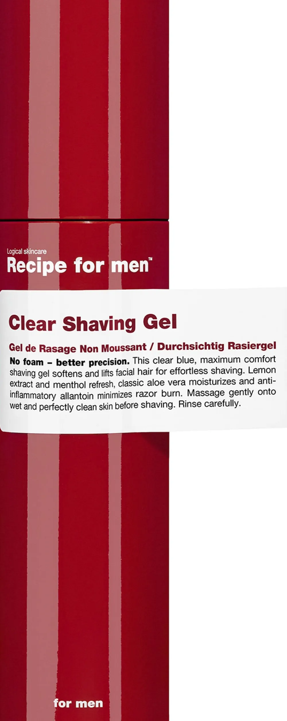 Clear Shaving Gel 100 ml.>Recipe For Men Hot