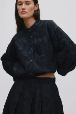 Dame Rabens Saloner Clipped jacquard full skirt - Bisha