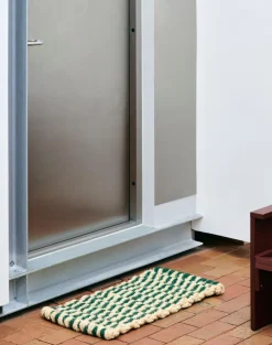 Hay Coco Door Mat-Stripe Wave-Dark green and white Online