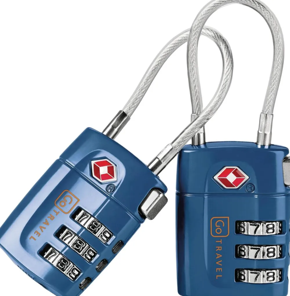 Combi Cable Twin Padlocks TSA>Go Travel Hot