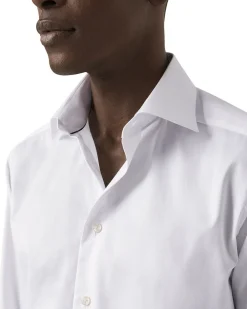 ETON Contemporary Fit White Signature Twill Shirt Hvid Online