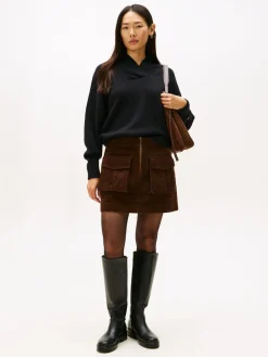 Tommy Hilfiger CORDUROY MINI SKIRT Legacy brown Online
