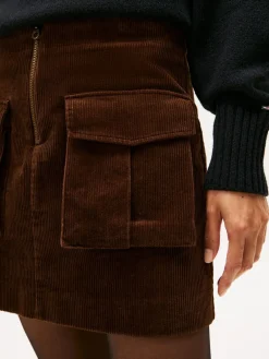 Tommy Hilfiger CORDUROY MINI SKIRT Legacy brown Online