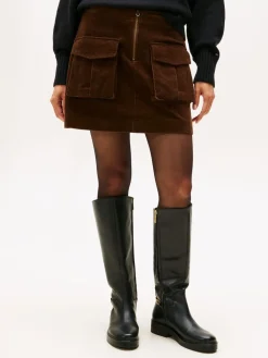 Tommy Hilfiger CORDUROY MINI SKIRT Legacy brown Online