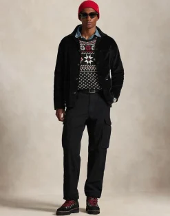 Polo Ralph Lauren Corduroy Utility Overshirt Sort Clearance