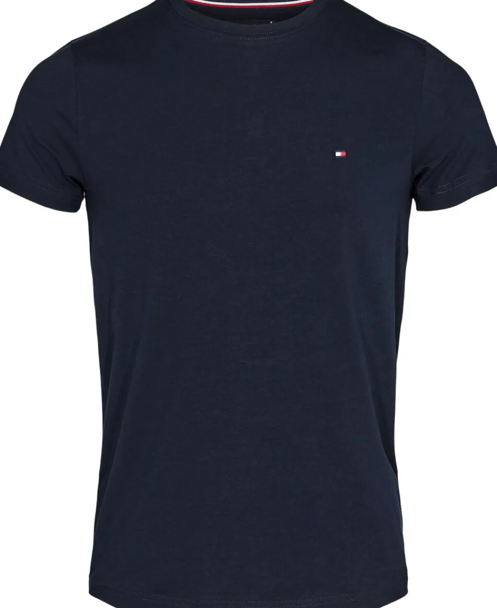 CORE STRETCH SLIM C-NECK TEE>Tommy Hilfiger Outlet