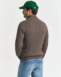 Gant COTTON CABLE HALF ZIP Seawood melange Online