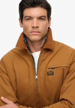 Superdry COTTON CANVAS RANCH JKT Denim co tobacco brown Best