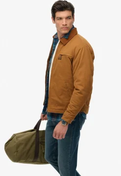 Superdry COTTON CANVAS RANCH JKT Denim co tobacco brown Best