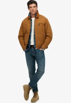 Superdry COTTON CANVAS RANCH JKT Denim co tobacco brown Best