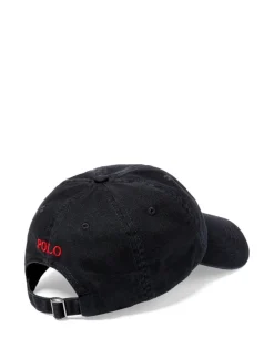 Polo Ralph Lauren Cotton Chino Ball Cap Sort/r&oslash;d Online