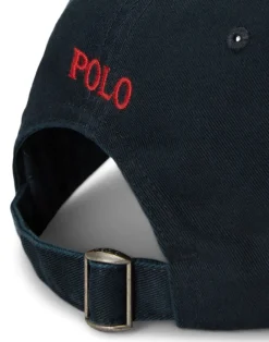 Polo Ralph Lauren Cotton Chino Ball Cap Sort/r&oslash;d Online