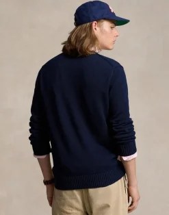 Cotton Crewneck Sweater><noscript><img width=