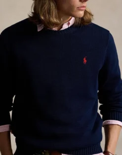 Cotton Crewneck Sweater><noscript><img width=