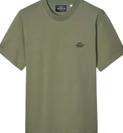 Mads Nørgaard - Copenhagen Cotton Jersey Frode Logo Tee FAV M&oslash;rkegr&oslash;n Outlet