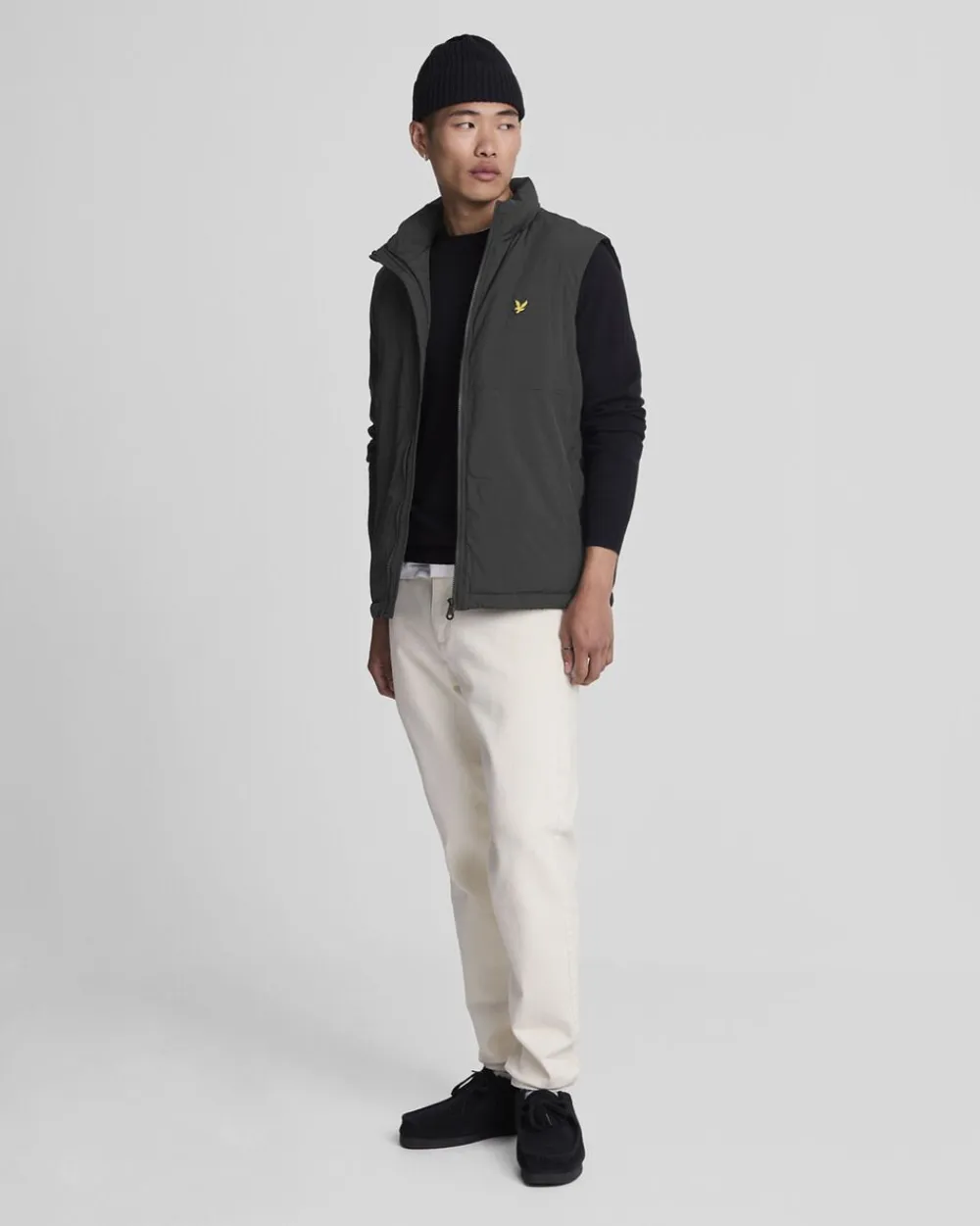 Lyle & Scott Cotton Merino Crew Neck Jumper Z865 jet black New